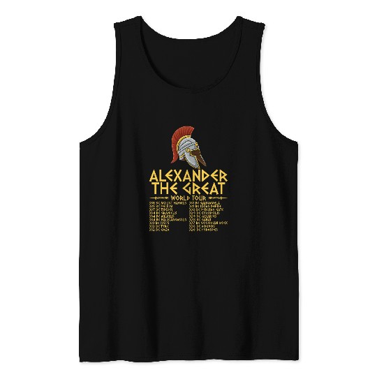 Alexander The Great World Tour Ancient Greek History Tank Tops