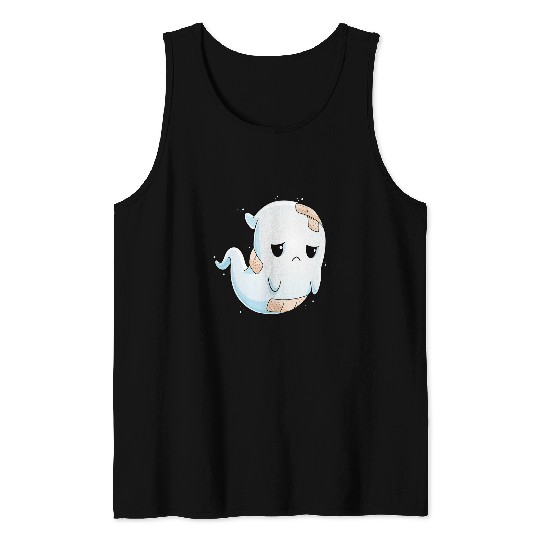 Sad ghosts Halloween Costume Unhappy ghosts Boo Boo Crew Tank Tops