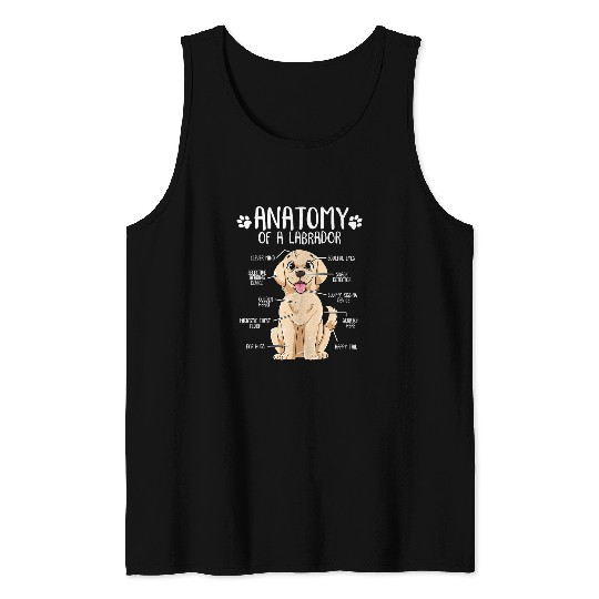 Labrador Lab Dog Anatomy Lab Dog Lover Owner Tank Tops