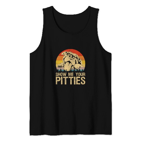 Bully Lover Dog Show Me Your Pitties Funny Pitbull Dog Lovers Retro vintages 41 Pitbull Dog Tank Tops