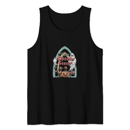 Spooky Season ghosts Pumpkin Halloween Day 247 Tank Tops