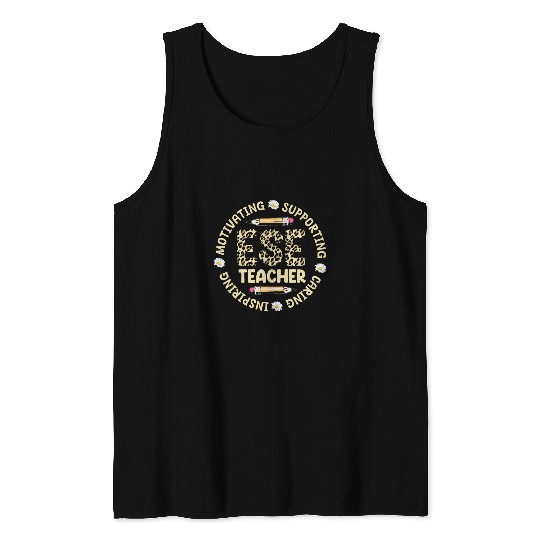 ESE Teacher Motivating Supporting Teaching Back To School Tank Tops