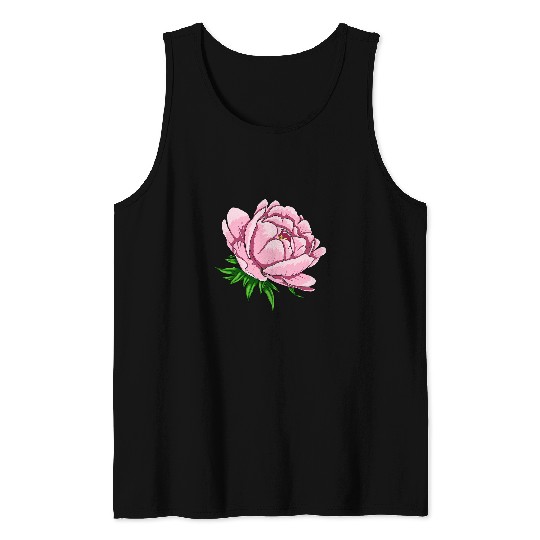 Beautiful Flower Peony Floral Design Pink Peonies Tank Tops