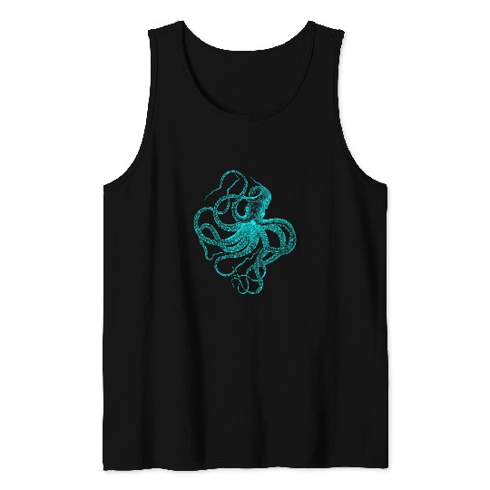 Octopuss Lover Cool vintages Marine Biologist Ocean Sea Life Tank Tops