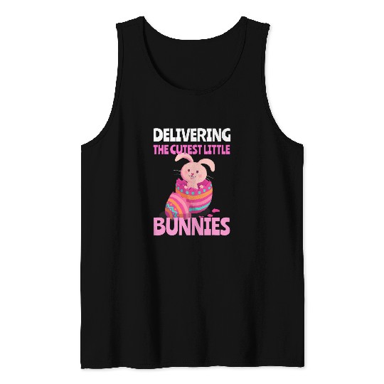 Easter Pregnancy Delivering Cutest Bunnies nurses Labor Day Tank Tops
