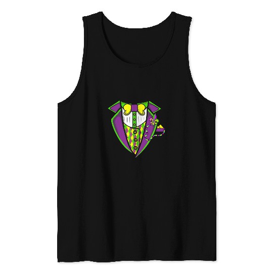 Tuxedo Mardi Gras carnivals Festival Party Costume Parade Tank Tops