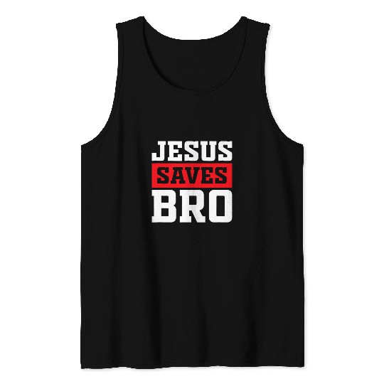 Christian Jesus Saves Bro vintages Pro Christian Religious Believer Christ Tank Tops