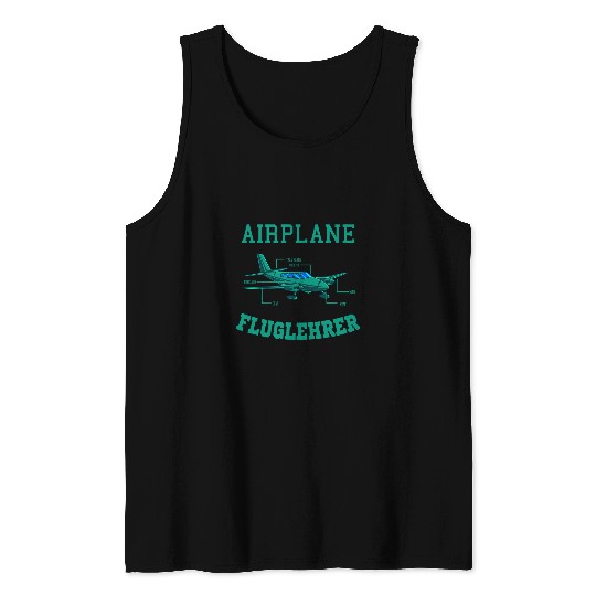 Flight Instructor Pilot Trainer CFI Aviation Enthusiasts 2 Tank Tops