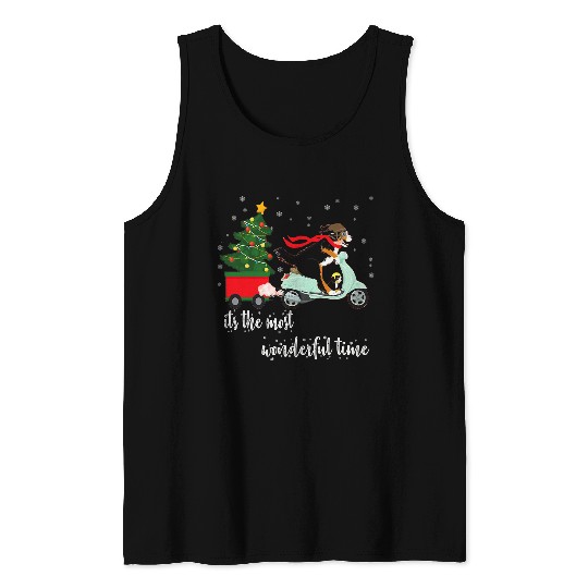 Bernedoodle Bernese Christmas matching Pajamas Snow Gift Tank Tops