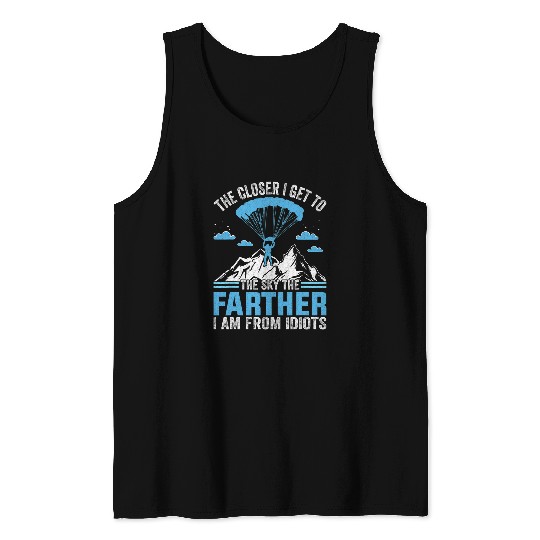 Skydiving Gift Skydiver Parachute Jumping Parachuting Skydiving Paragliding 2 Tank Tops