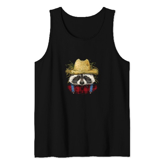 Raccoons Farmer Farming Agriculture Rancher Trash Panda Lover 113 Tank Tops