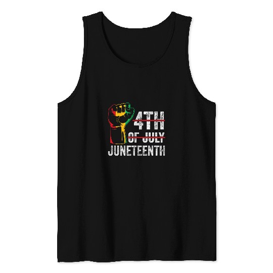 African American Juneteenth Is My 4Th Of July Tank Tops