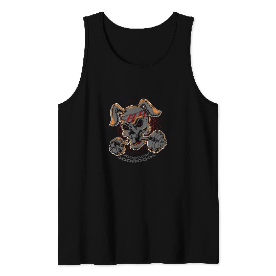 Skeletons Skulls Rabbit Skull Weightlifting Skull Tank Tops