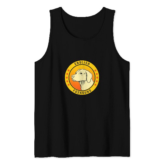 English Foxhound Dog Portrait Tank Tops