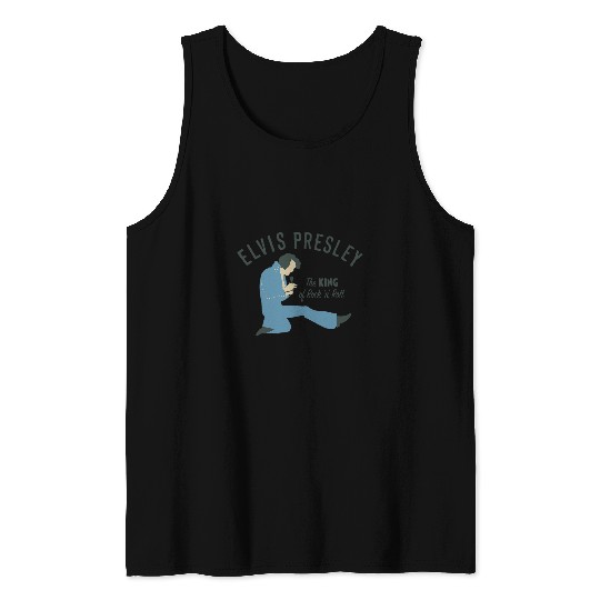 Elvis Presley Official Elvis King Illustration Tank Tops
