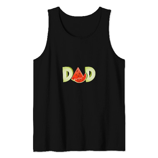 Cool Dad Watermelon Funny Daddy Fruit Eater Melon Fan Gift 1 Tank Tops