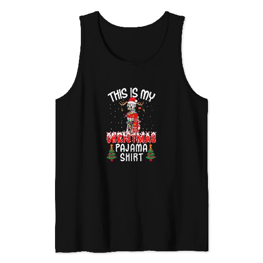 Dalmatian This is my Dalmatian Christmas Pajamas xmass Puppy 55 Dog Lover Dalmatians Dog Tank Tops