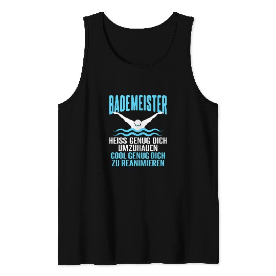 Swimming Pool Bademeister Lifeguard Swimming Pool Tank Tops