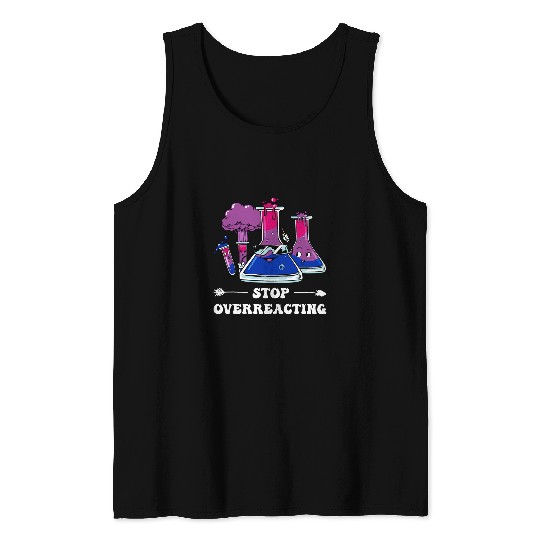 Bi Pride Bisexual Flag Chemistry Subtle Stop Overreacting Tank Tops