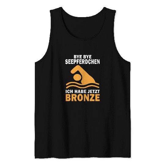 Swimming Pool Bronze Test Passed Swimming Badge Bronze Float Tank Tops
