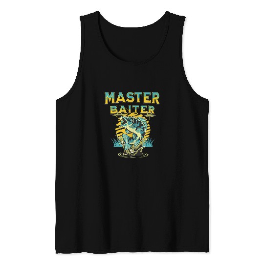 Fishing Master Baiter Funny Fishing 2 Fisher Tank Tops