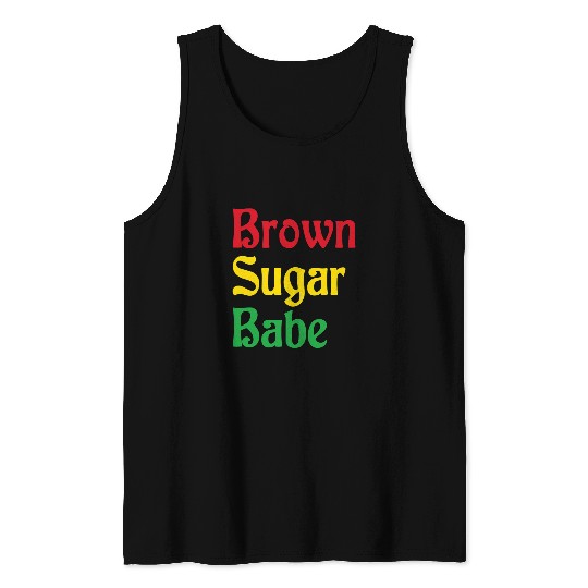 Brown Sugar Babe Proud Black Afro Women African Pride BHM 1 Tank Tops