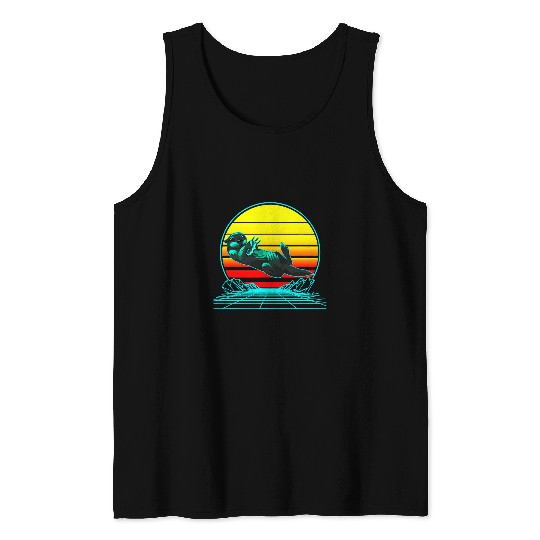 Otters vintages Sea Otter Vaporwave Tank Tops