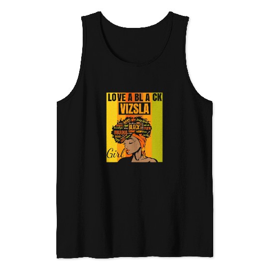 Dog Vizsla Black Independence Day Vizsla Girl Tank Tops