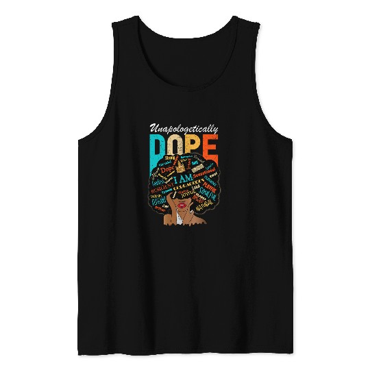 afro melanin unapologetically dope diva woman black history 2 Tank Tops