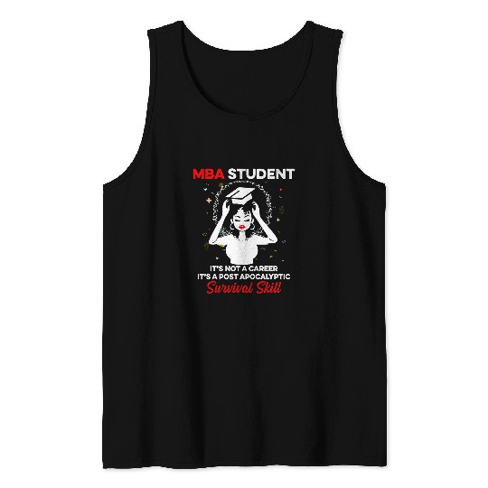 MBA Student Plan Business Degree Graduation Tank Tops