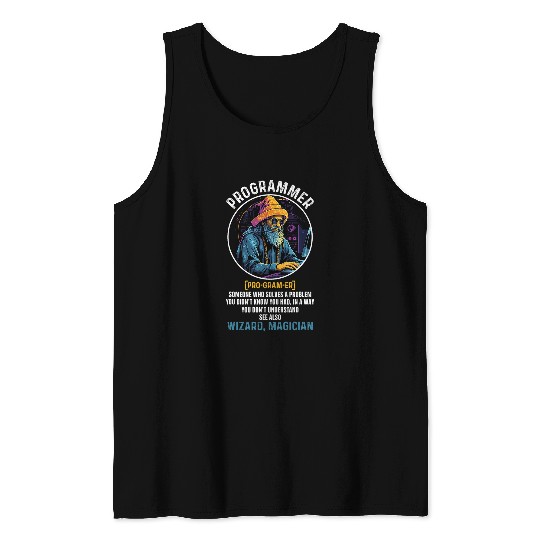 Funny Programmer Definition Coding Tech Software Engineers Tank Tops