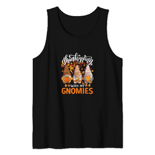 Pumpkin Gnomes Fall Autumn Cute Thanksgiving 184 Tank Tops