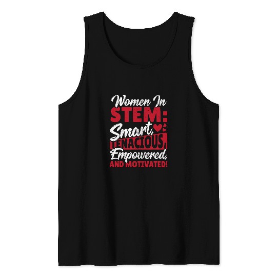 Female Scientist Science STEAM Teaching Stem Academy Tank Tops