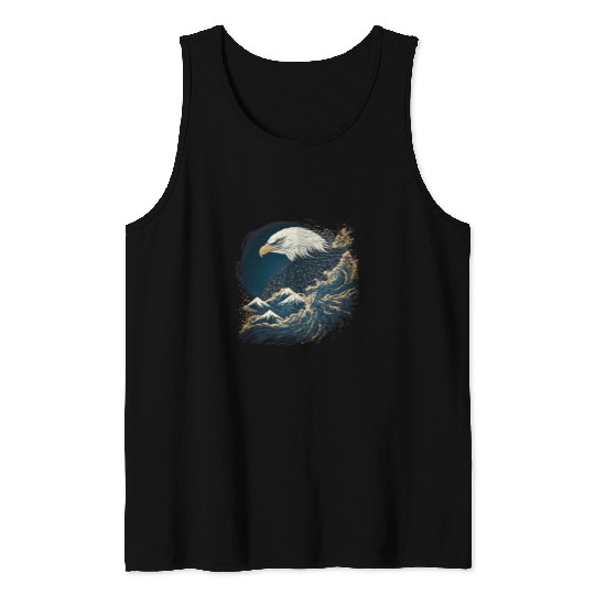 Surrealism Japanese Painting Bald Eagle 1 Tank Tops