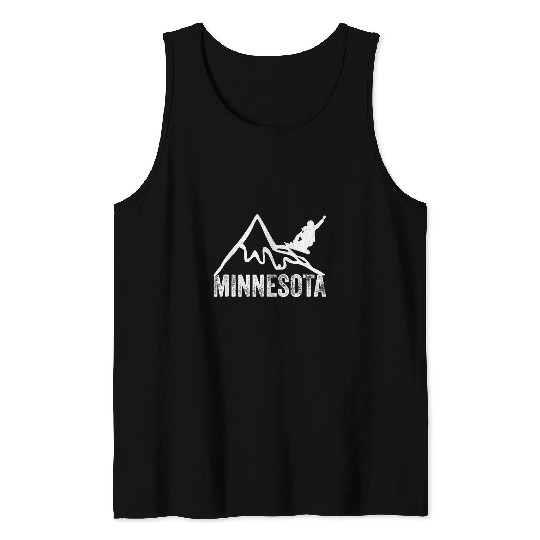 Skiing Ski Snowboarding Minnesota Classic Minnesota Cool Snowboarders Tank Tops