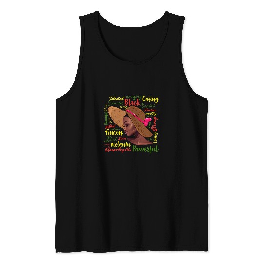 African American Ladies Juneteenth African Black History Tank Tops