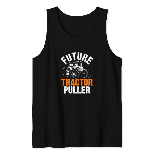 Tractor driving Future Tractor Puller Funny Tractor Pulling Driver Farmer 1 Tank Tops