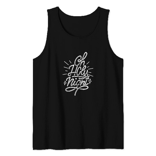 Oh Holy Night Holiday Christmas Caroling choir singing Tank Tops