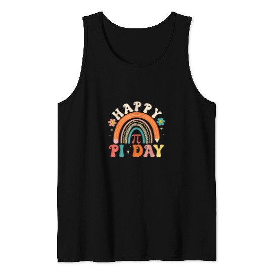 Kid Happy Pi Day Pie Funny Math Teacher Pi Day Lover Student 1 Tank Tops