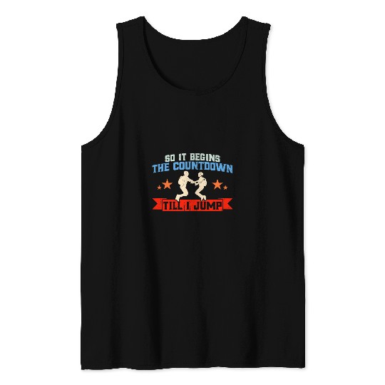 Skydiving Gift So It Begins The Countdown Till I Jump Vintage Tank Tops