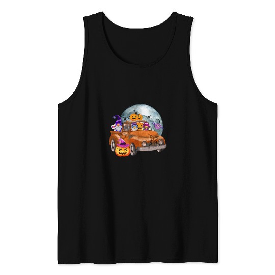 Halloween Pumpkin Truck Thanksgiving Gnome Fall Vibes Autumn62 Tank Tops