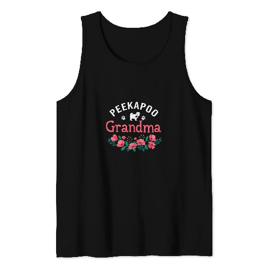 Peekapoo Dog Grandma Gifts Women Dog Pet Lover Christmas Mom Tank Tops