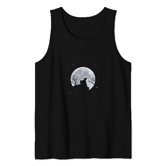 Dog Scottish Terrier Moon Scottie Dog Tank Tops