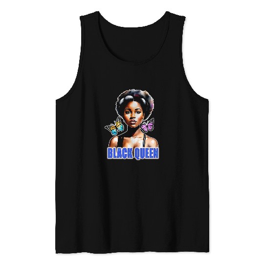 A Black Queen Butterfly Painting for the Black History Month 2 Tank Tops