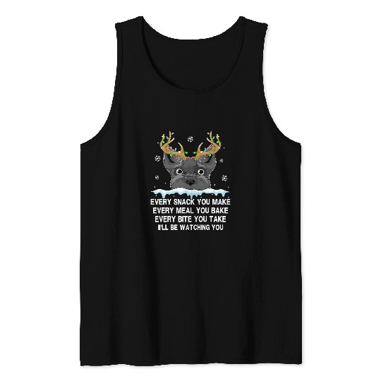 Dog Scottish Terrier Reindeer Scottish Terrier Every Snack You Make Light Snow Tank Tops