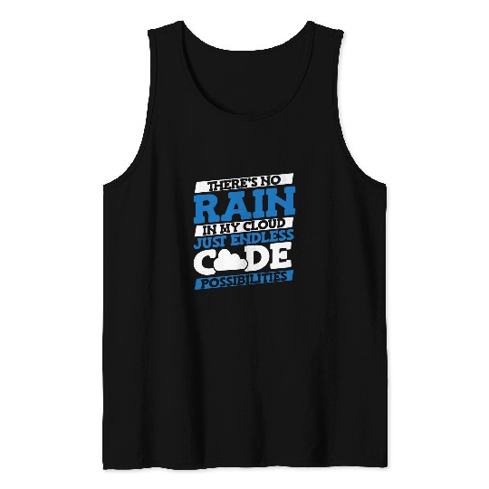 Funny Cloud Engineer Coder Programmer Cloud Computing Tank Tops