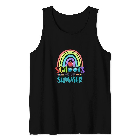 Last Day Of School Schools Out For Summer Teacher Student 2 Tank Tops