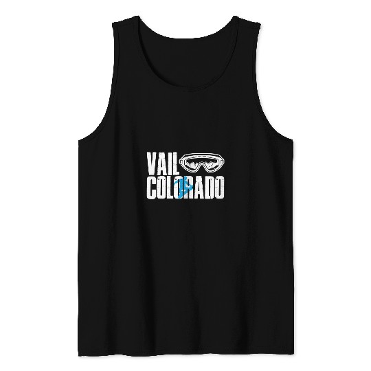 Skiing Ski Vail Colorado Snowboarding Mountain Snowboard Snowboarder Tank Tops