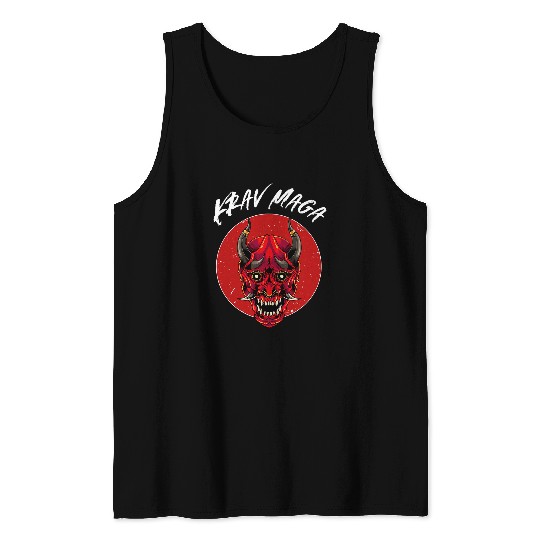 Oni Demon Krav Maga Israel Martial Arts Fighter Tank Tops