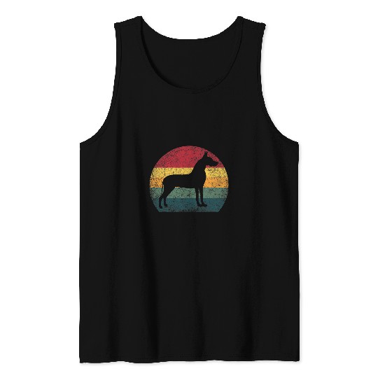 Dog Great Dane vintages Distressed Retro Style Men Women Kids Tank Tops